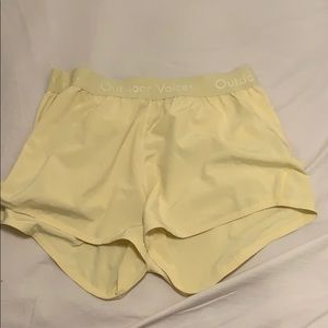 Brand new Yellow outdoor voices shorts